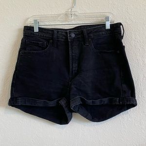Distressed Black Jean Shorts. Old Navy High Rise O.G. Straight